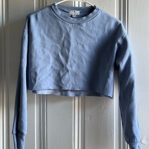 Nordstrom Socialite Cropped Sweatshirt in Light Blue Size XS